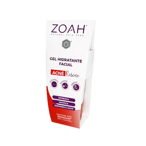 GEL HIDRATANTE FACIAL ACNE RESCUE ACIDO GLICOLICO 50ML (ZOAH)